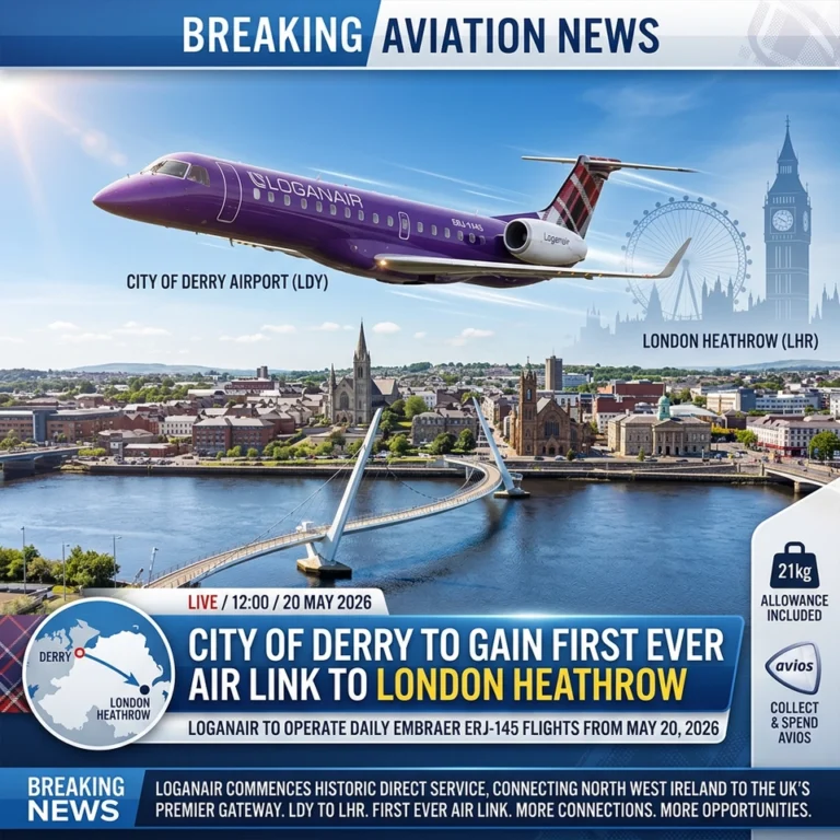 CITY OF DERRY TO GAIN FIRST EVER AIR LINK TO LONDON HEATHROW