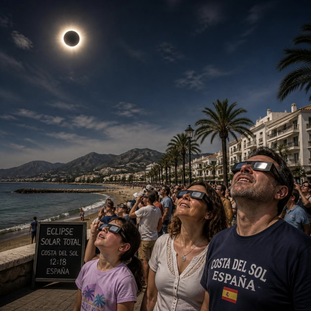 People watching a Solar Eclipse viva holidays
