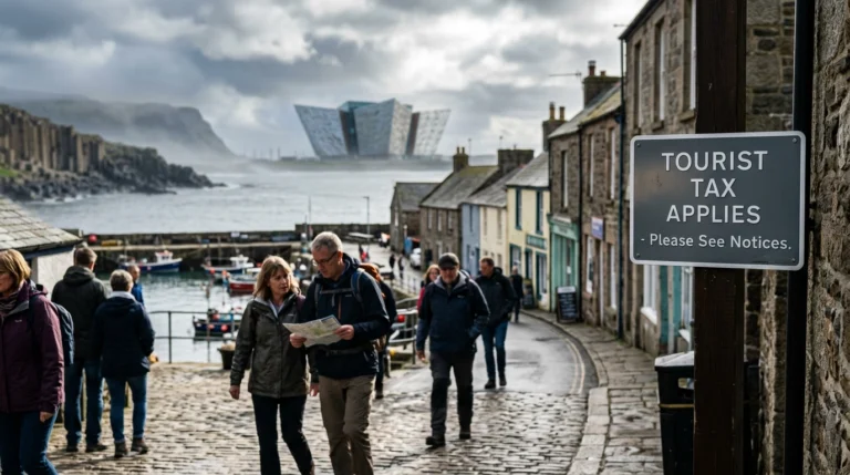 Tourist Taxes Are Spreading Across the UK — Could Northern Ireland Be Next? picture of Northern ireland with the titanic museum in the background